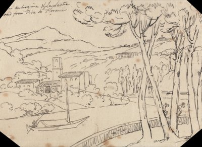 Between Ambrogiana and La Lastra by John Robert Cozens